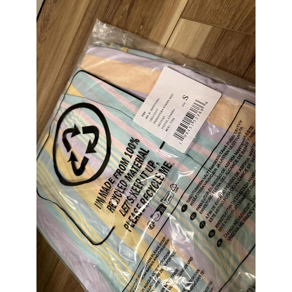 NWT! Free People Primavera Stripe Cotton Midi Dress in Pastel Combo Size Small - Picture 4 of 6